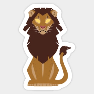 Minimalist Lion Sticker